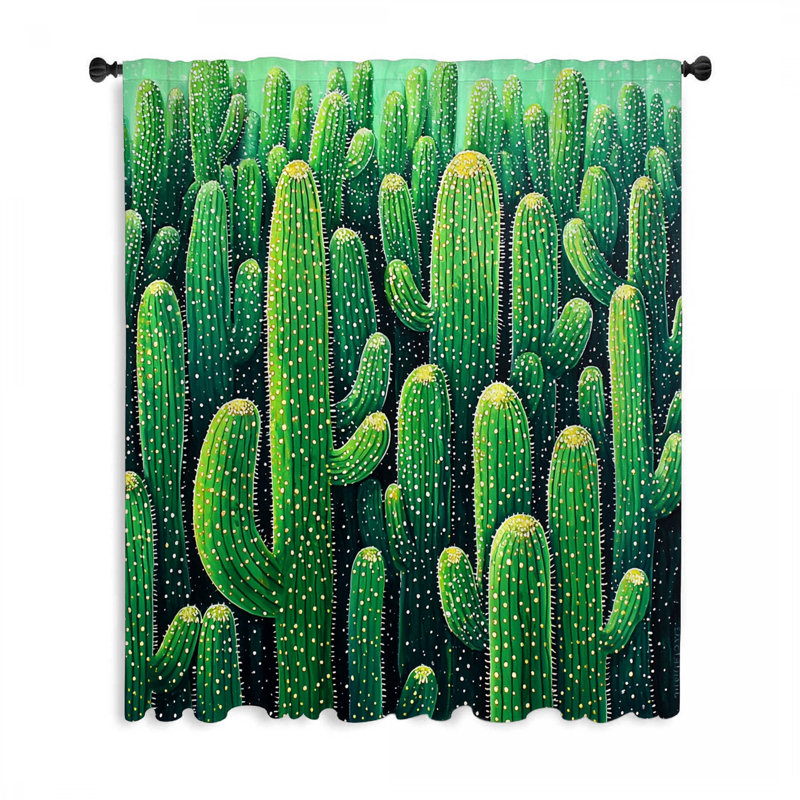 Rideaux, voilages et rideaux Cacti - 1 panneau, L 50 po x L 84 po