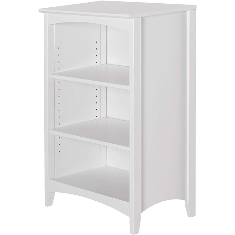 Bibliothèque de style Shaker, (3 tablettes) H 36 po x l 13 po x P 9,5 po, White