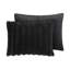 3 pièces, noir, très grand lit, ultra doux, fausse fourrure, édredon, rembourrage, configuration très douce des taies décoratives assorties, housse de taie décorative superposée, coussin de sécurité