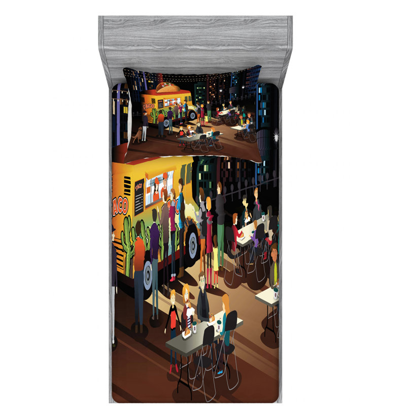 Ensemble de draps mexicain, Ensemble de draps pour lit simple avec drap-housse