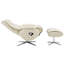 Fauteuil inclinable et repose-pieds en cuir Glynes 216-1440516535