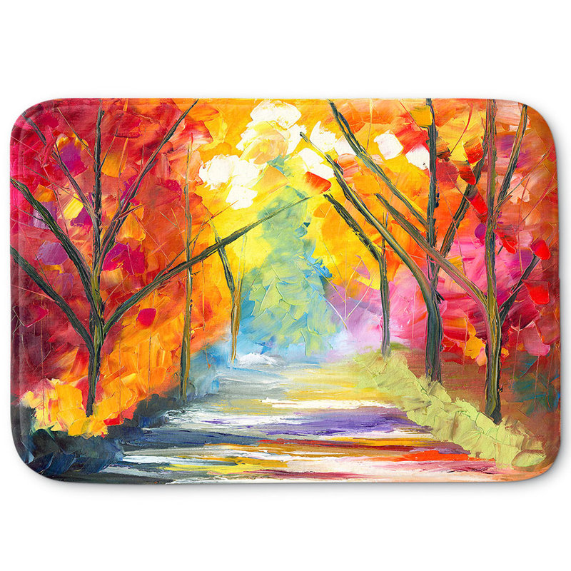 Tapis de bain floral antidérapant The Road Less, l 24 po x L 17 po x H 1 po