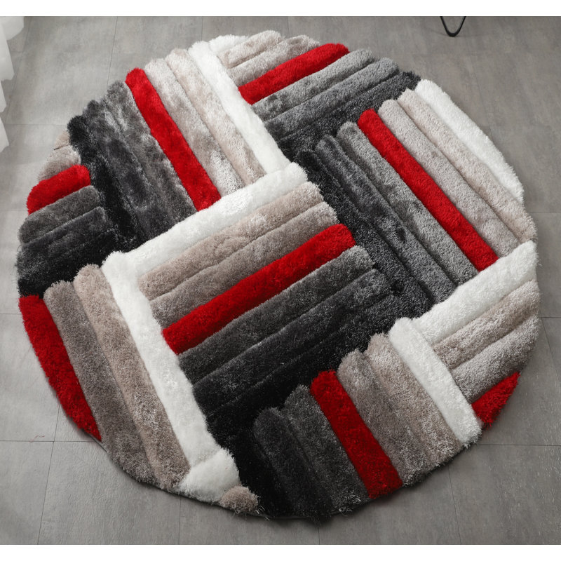 Kadir Geometric Indoor Rug, Round 7'