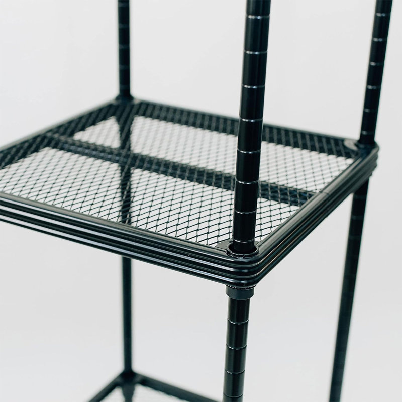 13.8'' W Steel Height -Adjustable Shelving Unit, Black