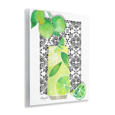 Mediterranean Mojito Drink Wall Plaque, design by Hillary Holt