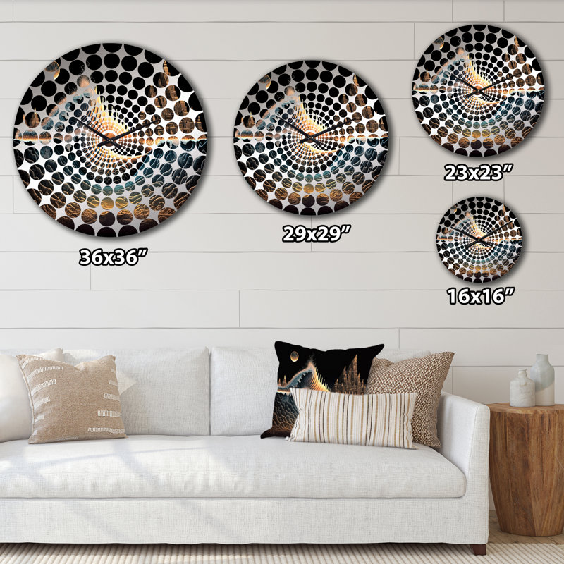 Horloge murale Giovana - Paysages abstraits, Petit