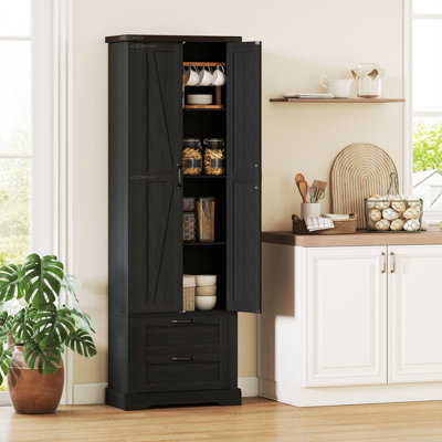 Armoire de rangement 71 po, noir