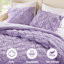 Très grand édredon floral mauve avec accents de cravate et broderie décontractée, confort en nuage, utilisation en toutes saisons, lavable à la machine 3 pièces, franges élastiques, douceur, confort,-127237863-127237868