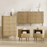 Ensemble de chambre à coucher, commode et tables de chevet 4 pièces