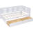 White Twin Wooden Daybed With 2 Drawers, Storage Shelf, And Charging - 10 Slats For Stability, 350Lbs Weight Limit, Pine Construction Size Ports Design, Strong Support,-1758587187
