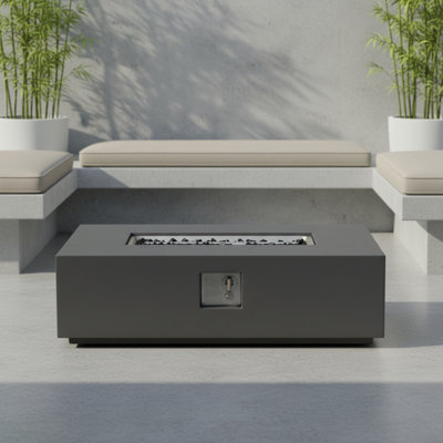 Concrete Propane Gas Fire Pit Table