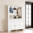 20 Pair Shoe Cabinet With Drawers, Entryway Shoe Storage Organizers With Door Cabinet & Hall Tree-1155988238