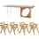 4 - Person Solid Wood Top Double Pedestal Base Dining Set