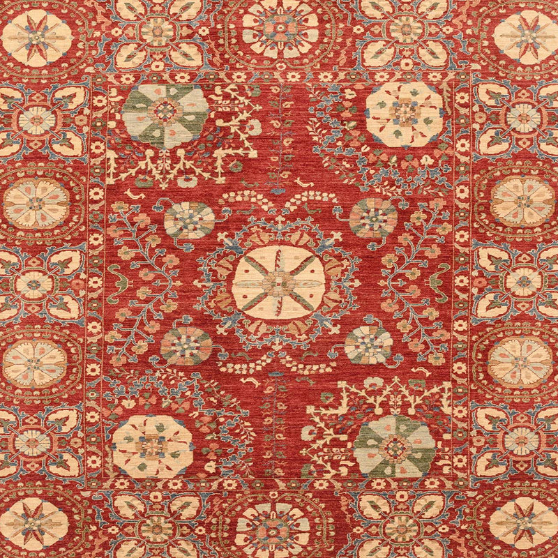 Abstract Indoor Rug, Square 6'