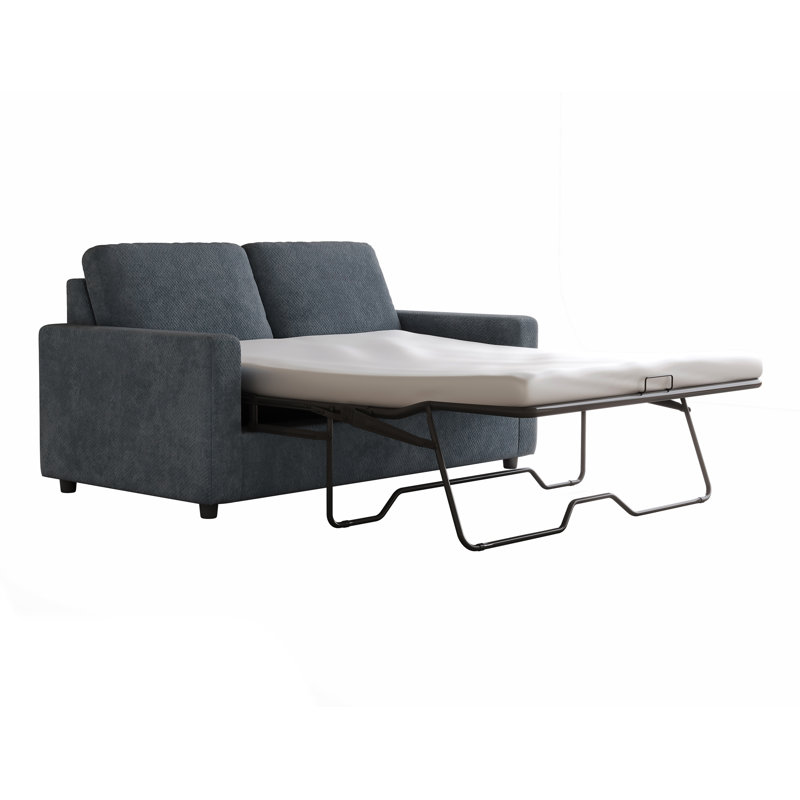 Canapé-lit avec matelas en mousse, gris, Grey