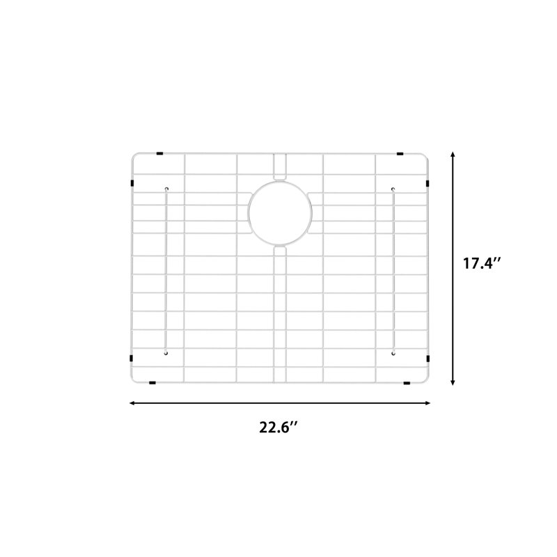 Grille d'évier en acier inoxydable 23 po x 18 po