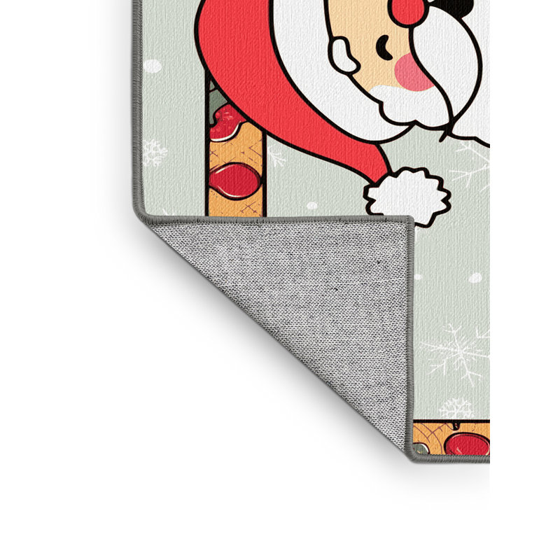 Tapis de vacances d'hiver de Noël lavable The Holiday Aisle®, Rectangulaire 2 pi x 3 pi