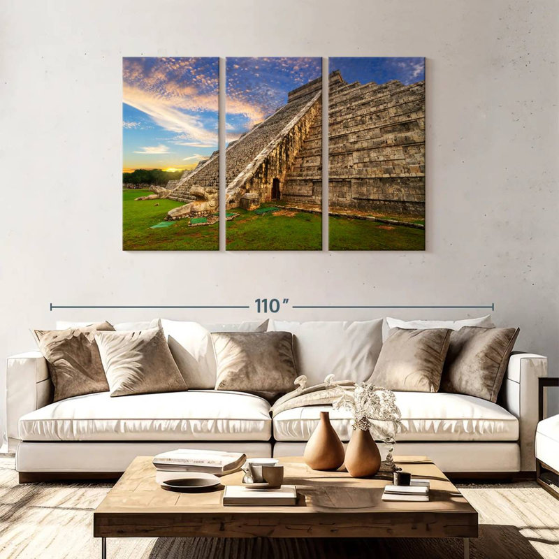 Adella Kukulcan Step Pyramid, 48" H x 74" W