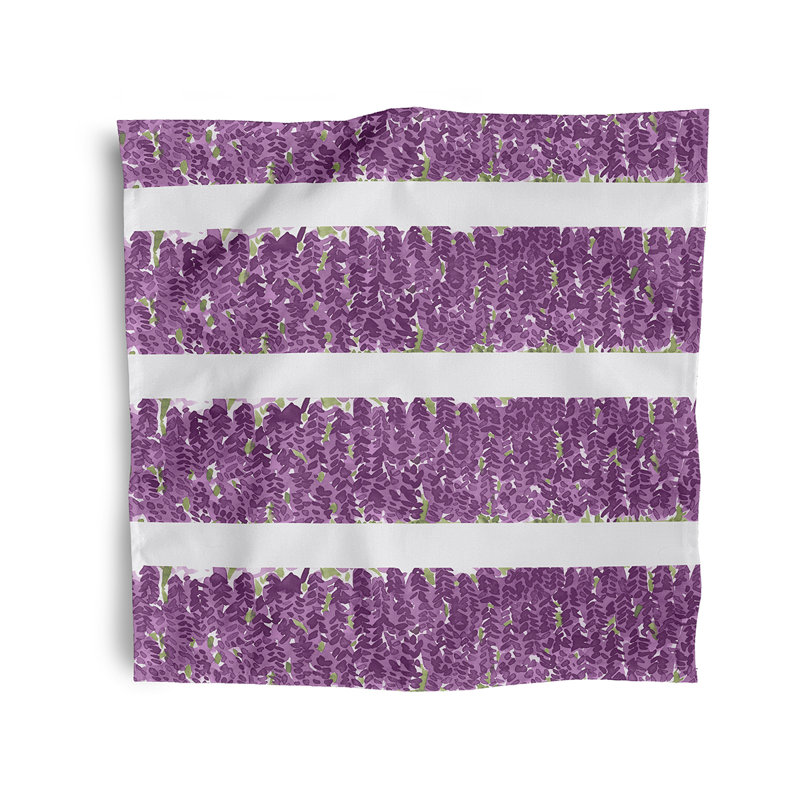 Lonston Polyester Striped Square Napkin, Purple