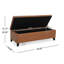 STORAGE PU OTTOMAN Orange Brown
