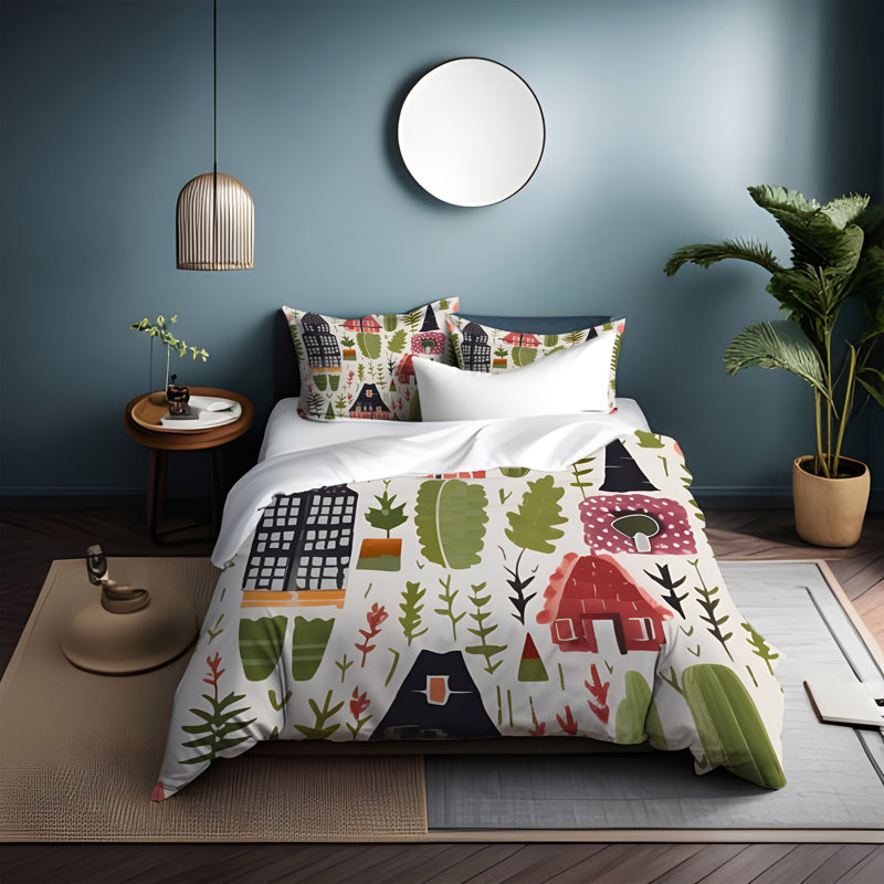 Literie , Housse de couette simple + 1 taie décorative pour