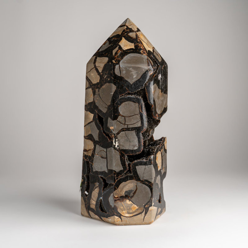 Genuine Polished Septarian Druzy Point from Madagascar (13 Lbs)