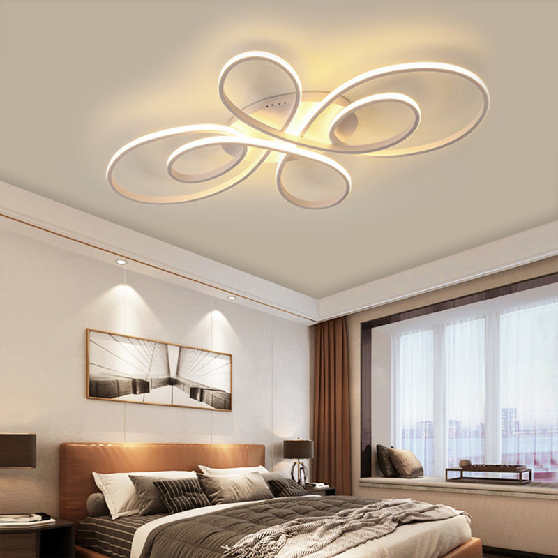 Caras LED Semi Flush Mount, White