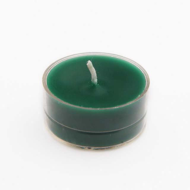 Bougie photophore sans parfum, Vert forêt, Ensemble de 50