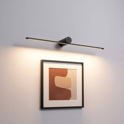 UltraBeam 11 Watt LED Over Picture Wall Light Fitting Black Finish - 800mm Wide