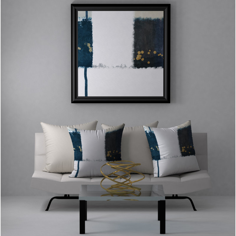 Abstract Throw Pillow, 24" H x 24" W