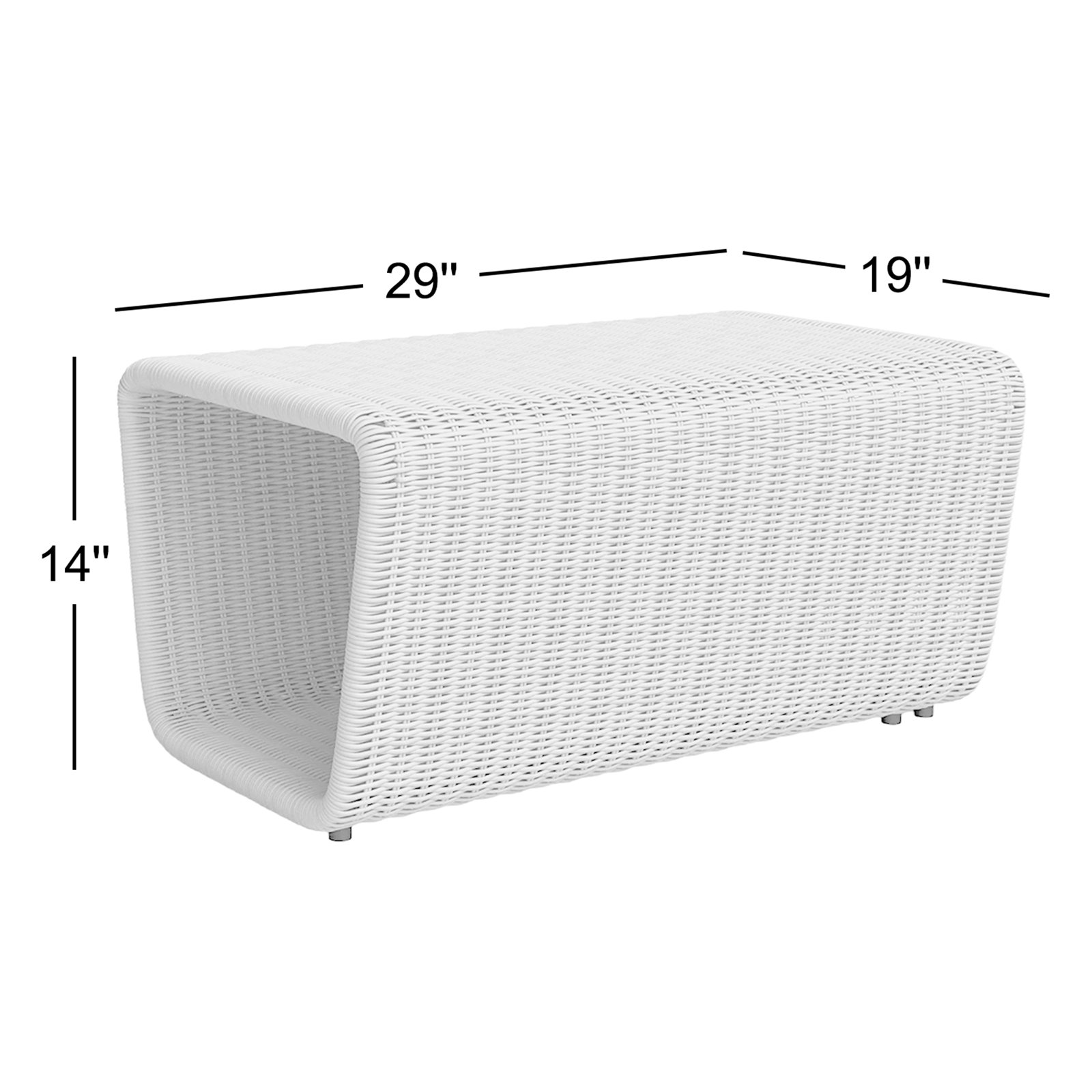 Jimmy Resin Outdoor Ottoman, Gray