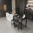 Shrivas Bar Table and Chairs Set, 3-Piece Dining Table Set for 2 with Built-in USB and Power Outlets, Counter Height Table and 2 Bar Stools Space Saving for Dining Room Living Room Small Kitchen-2022086934-2022086935