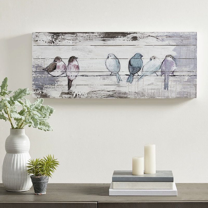 Décoration de planche de bois peinte à la main grise et blanche, l 30 po x H 12 po x P 1,5 po, grandeur inspirée, art mural de Summers 'Art, In & White, Style By Summers