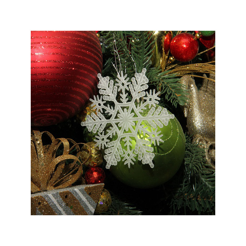 Ornement de Noël flocon de neige, Blanc chaud
