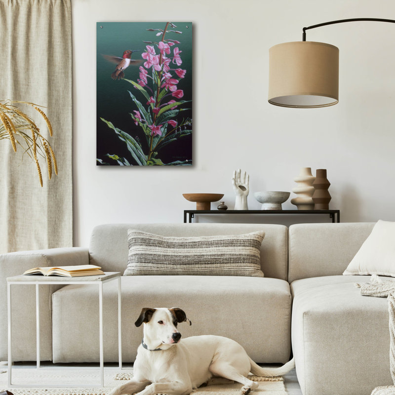 «Fireweed» par Ron Parker, art en verre acrylique, H 36 po x l 24 po x P 0,2 po