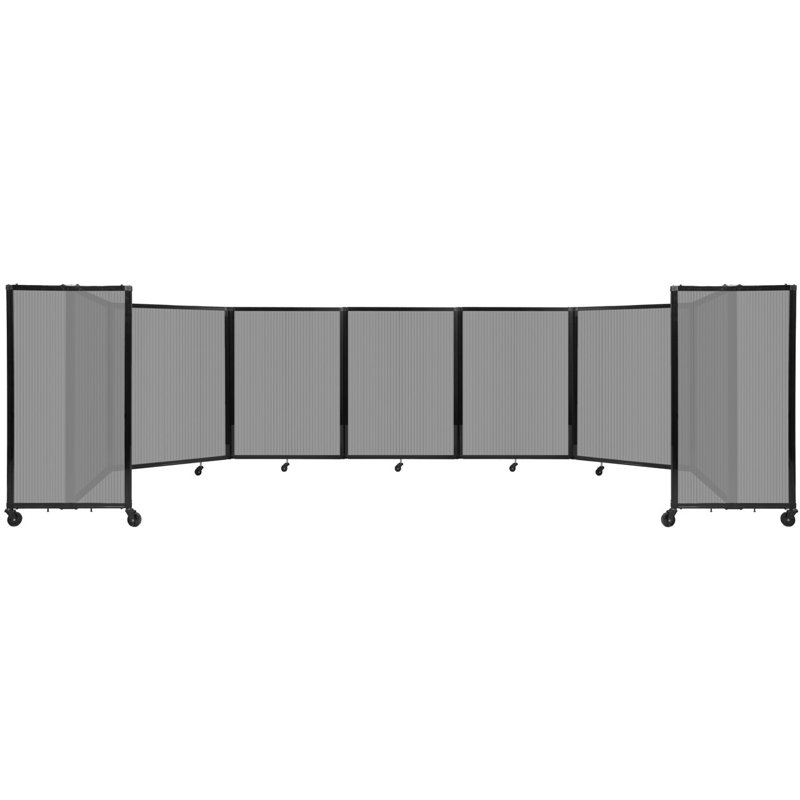 Cloison murale en polycarbonate 360, H 48 po x l 234 po, Gris clair