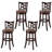 Set Of Bar Stools Swivel Bar Chairs With Footrest, Lattice Backrest-899161215-899161088