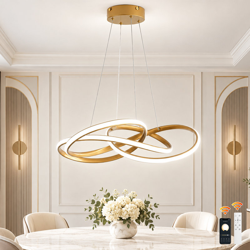 1-Light Dimmable Integrated LED Chandelier