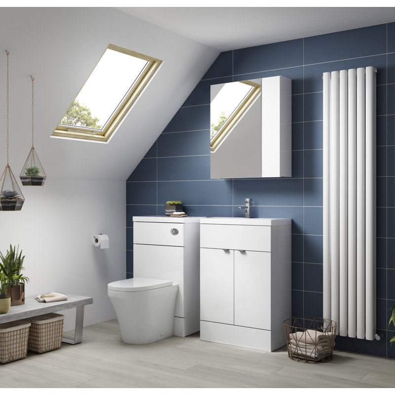 Fusion Hudson Reed 600mm Free-standing Single Vanity Unit, Gloss White