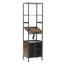 Armoire de rangement Salon avec tablettes ouvertes et supports pour sèche-cheveux, rétro