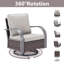 Chaises berçantes d'extérieur pivotantes en rotin avec coussins Bobra (ensemble de 2)-209784137