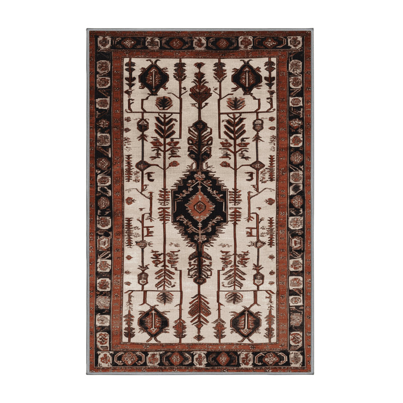 Tapis turc gris lavable à la machine, Rectangulaire 2 pi x 3 pi