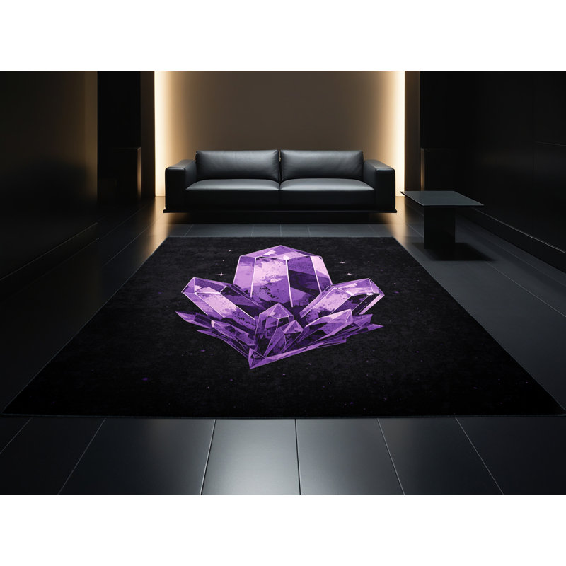 Tapis gris moderne et contemporain lavable à la machine Fieldston, 8x12