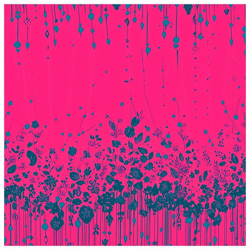 Rideau de douche floral - Bohème abstrait, L 70 po x H 72 po