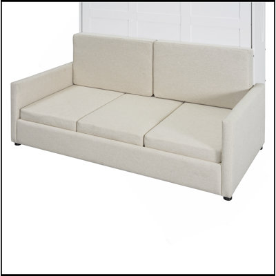 Lit escamotable double pleine grandeur avec coussin