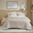 -piece Neutral Bedding Sets, Soft Polyester Material, Modern Striped Design For Full Beds