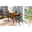 Table pliante rustique brune, 63,2 po de long x 35,5 po de large, pour la finition de la salle à manger de la maison, W L, peu encombrante