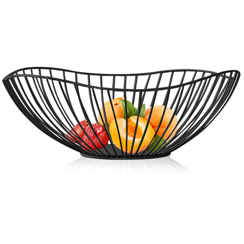 Panier à fruits en métal - Support de bol à fruits de comptoir pour la cuisine, support de rangement de collations de fruits et légumes, centre de table de décoration intérieure