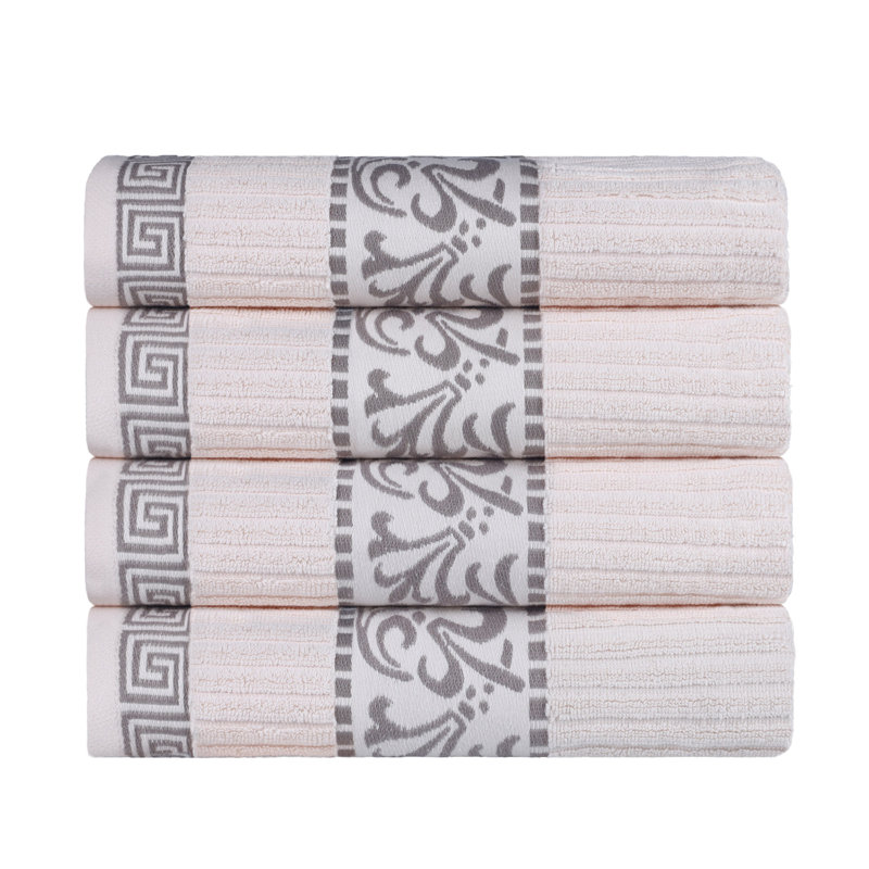 Ensemble de serviettes de bain Mikira Athens, Ivoire / chrome