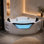 Baignoire tourbillon de coin en plastique / acrylique 61 po x 61 po avec robinet